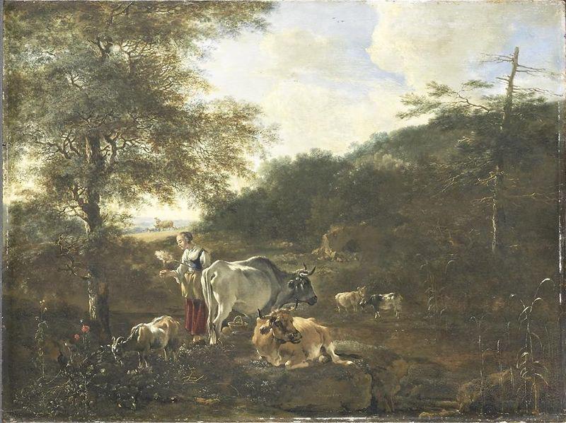 Adam Pijnacker Landscape with cattle oil painting picture